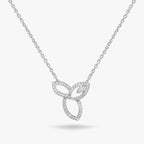 Trinity Bloom Necklace 18k White Gold