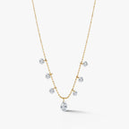 Celestielle Drop Diamond Necklace 18k Yellow Gold