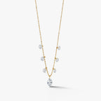 Celestielle Drop Diamond Necklace 18k Yellow Gold