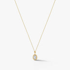 Aurelia Oval Diamond Pendant 18k Yellow Gold 1.5 ct
