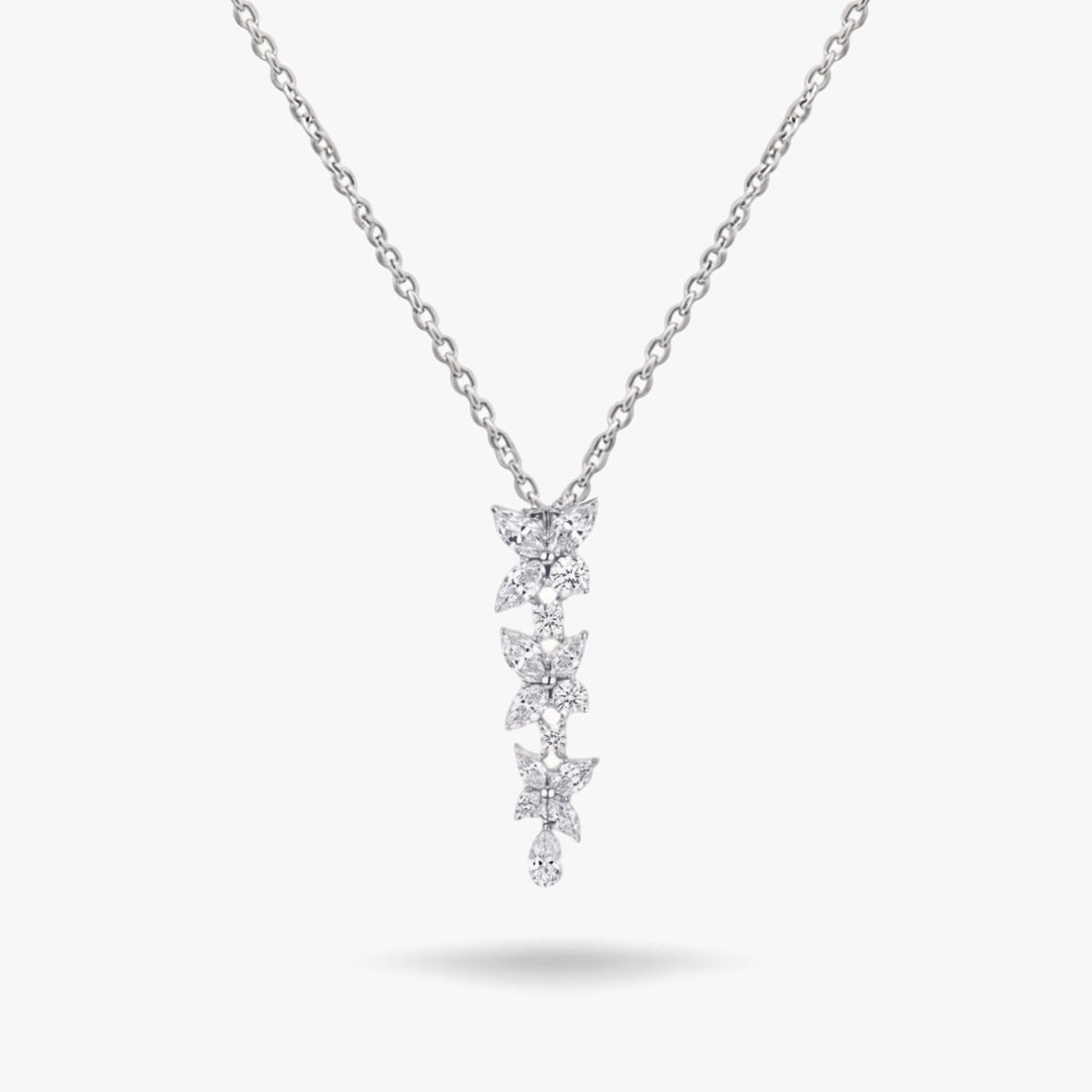 Celestia Cascade Necklace 18k White Gold