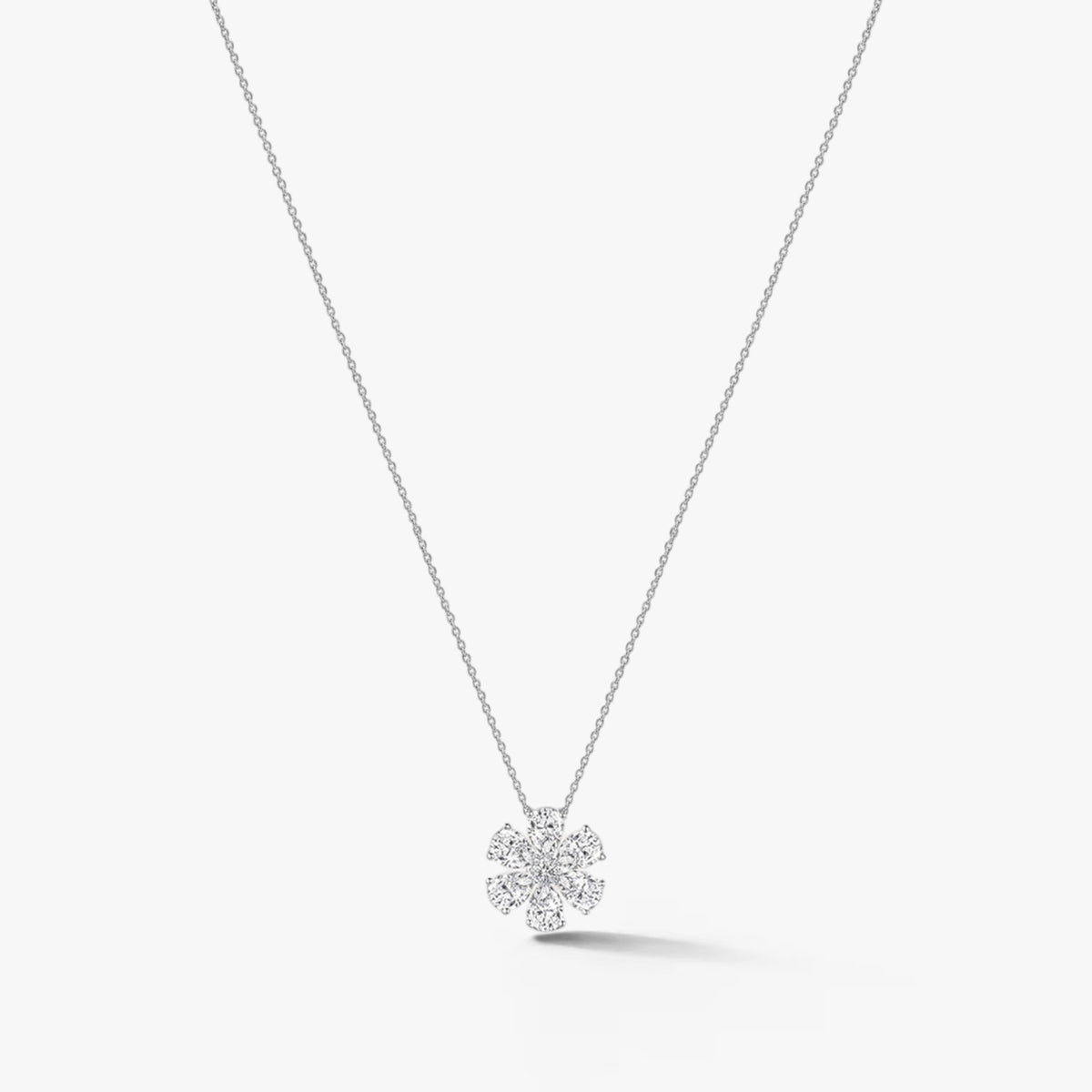 Fleur Lumière Necklace 18k White Gold