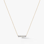Aureline Five-Stone Diamond Bar Necklace 18k 1.5 ct
