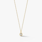 Aurelia Oval Diamond Pendant 18k Yellow Gold 1.5 ct