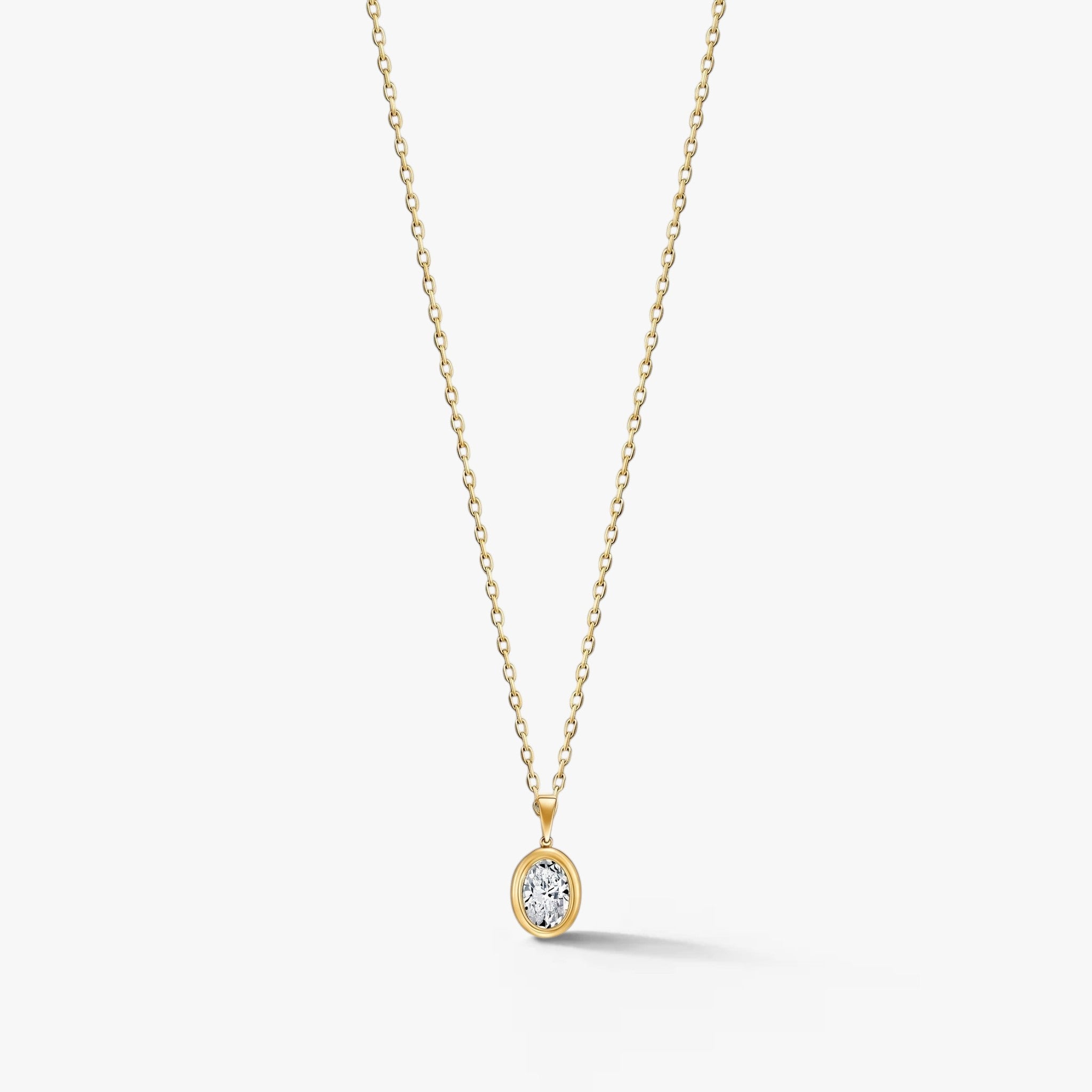 Aurelia Oval Diamond Pendant 18k Yellow Gold 1.5 ct