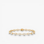 Ellipse Asscher Bracelet 14k Yellow Gold