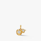 Fortuna Twin Diamond Pendant 18k Yellow Gold