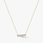 Aureline Five-Stone Diamond Bar Necklace 18k 1.5 ct
