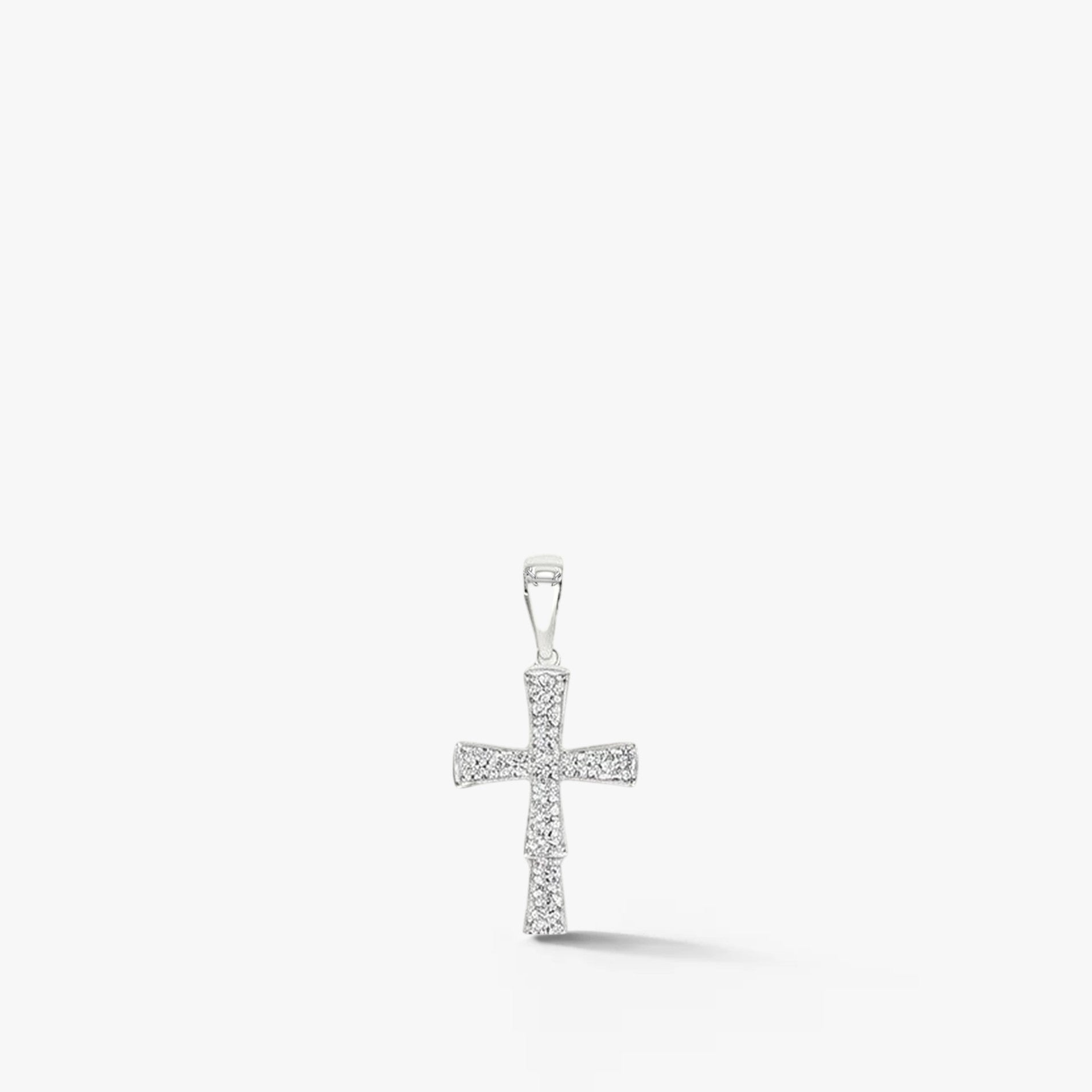 Eternal Cross Diamond Pendant 18k White Gold