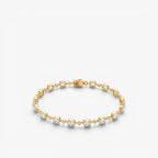 Ellipse Asscher Bracelet 14k Yellow Gold