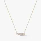 Aureline Five-Stone Diamond Bar Necklace 18k 1.5 ct