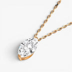 Marquise Lumière Diamond Necklace 18k Yellow Gold 1 ct