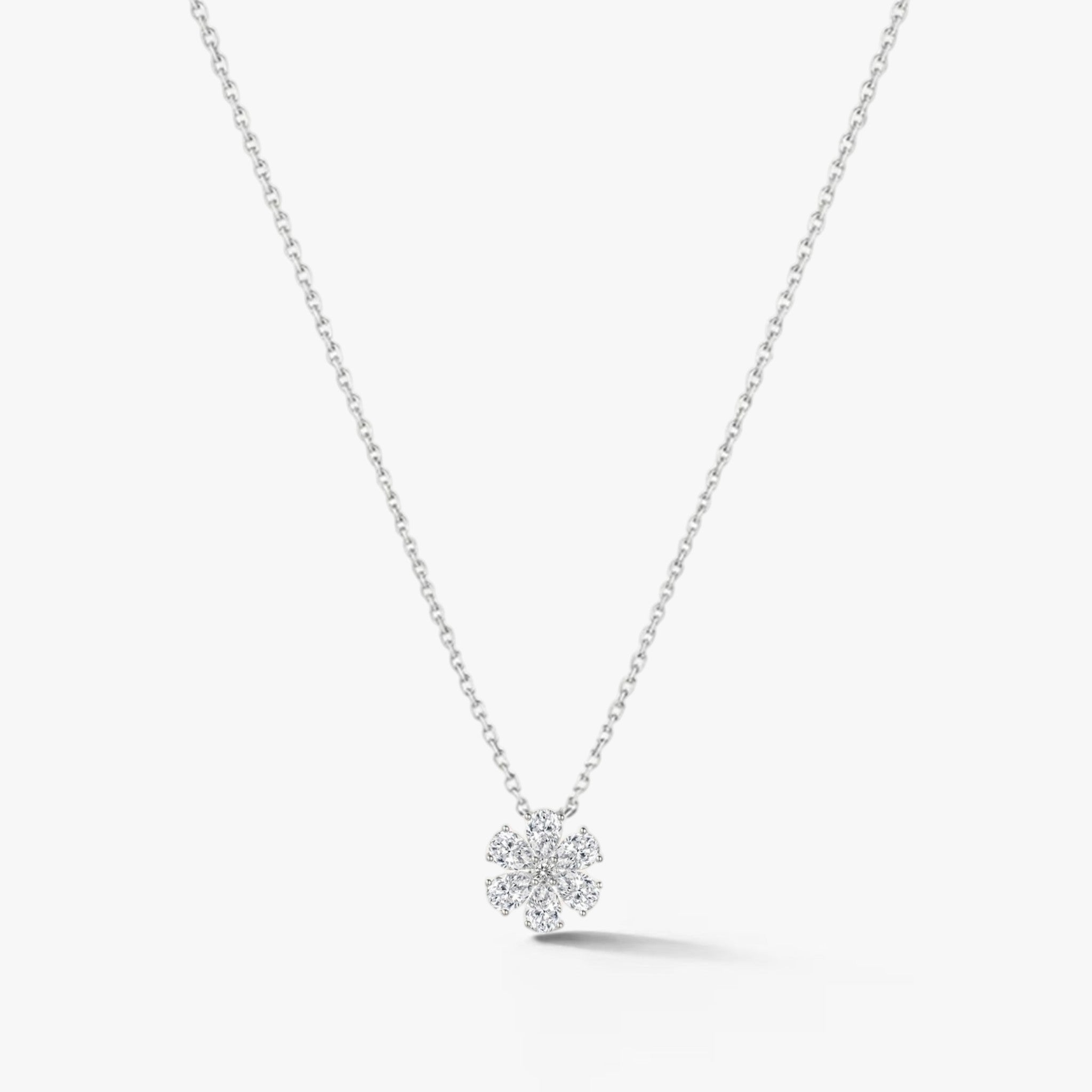 Fleur Lumière Necklace 18k White Gold
