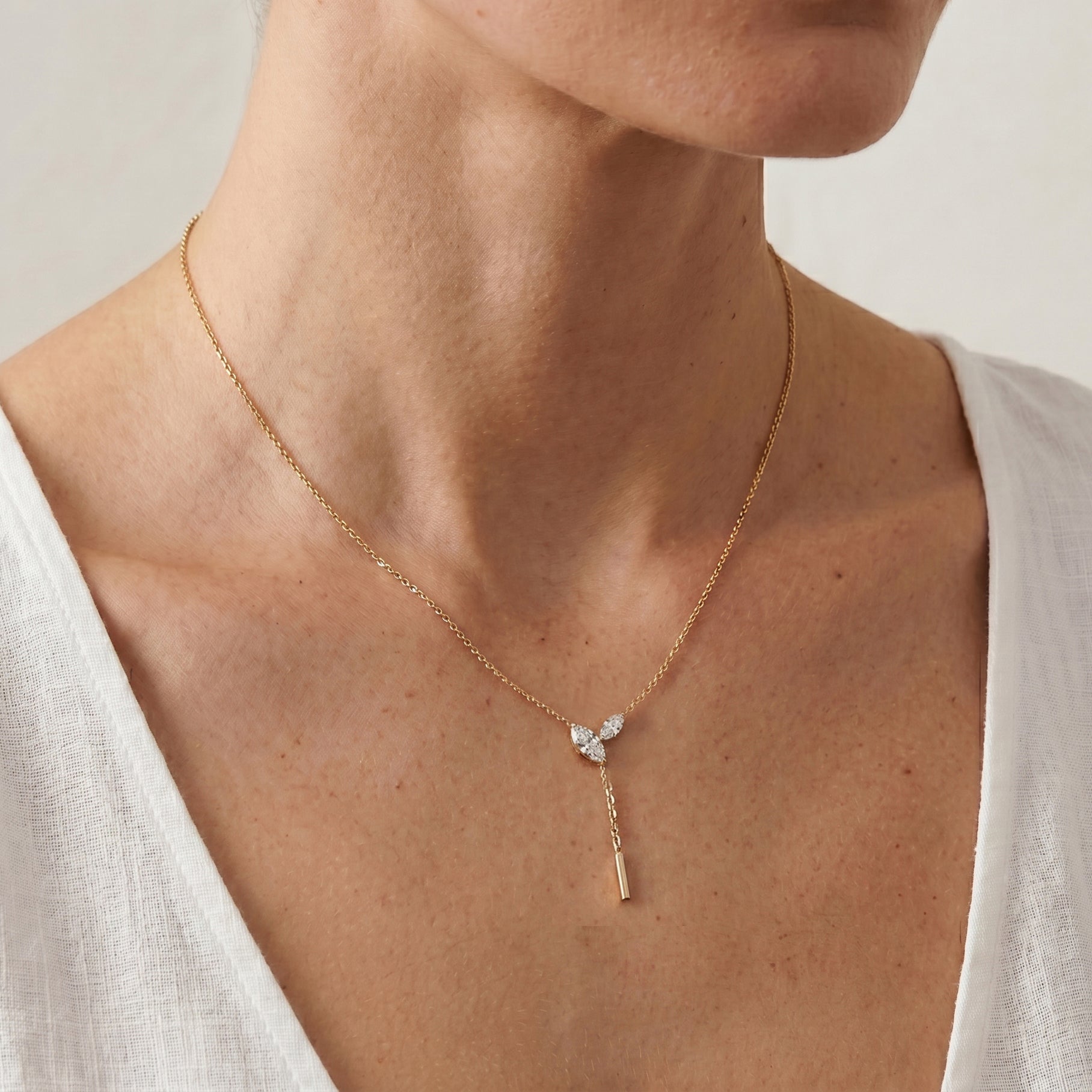 Élan Marquise Lariat Necklace