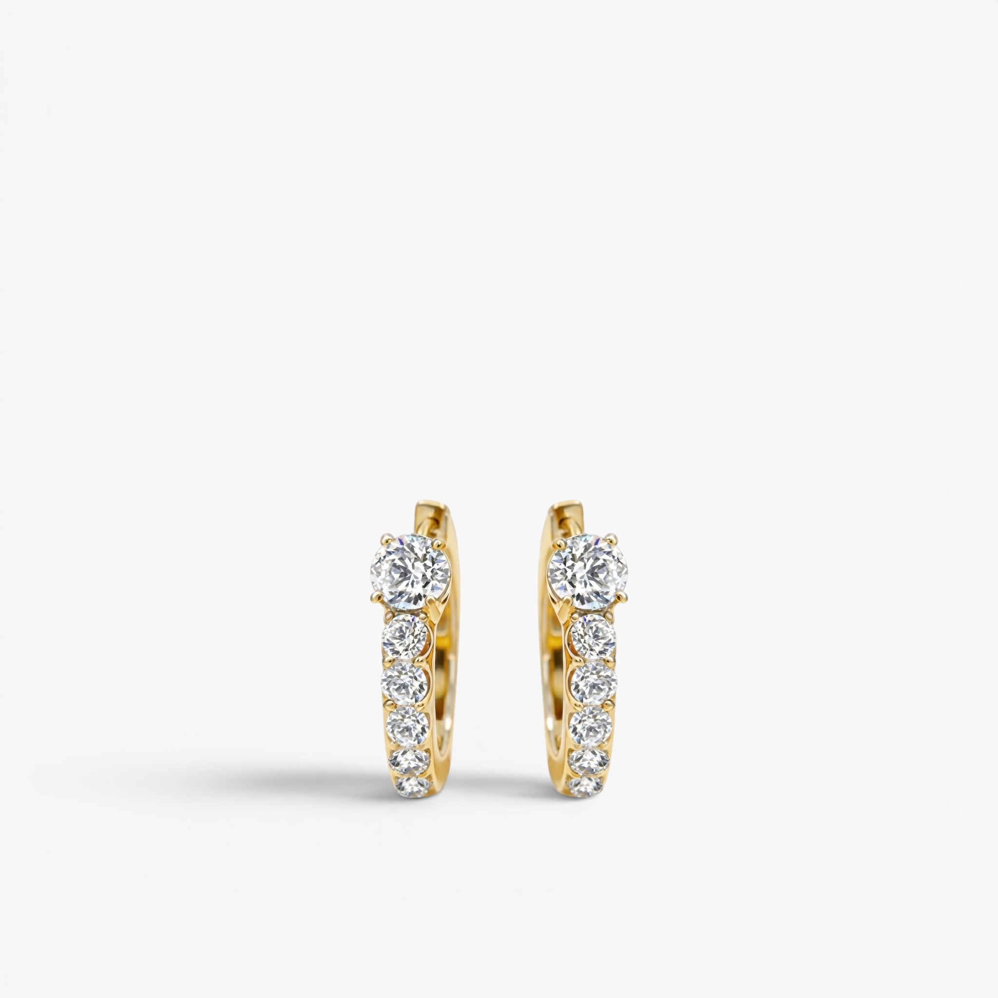 Aurora Diamond Hoop Earrings 18k Yellow Gold 1.4 ct