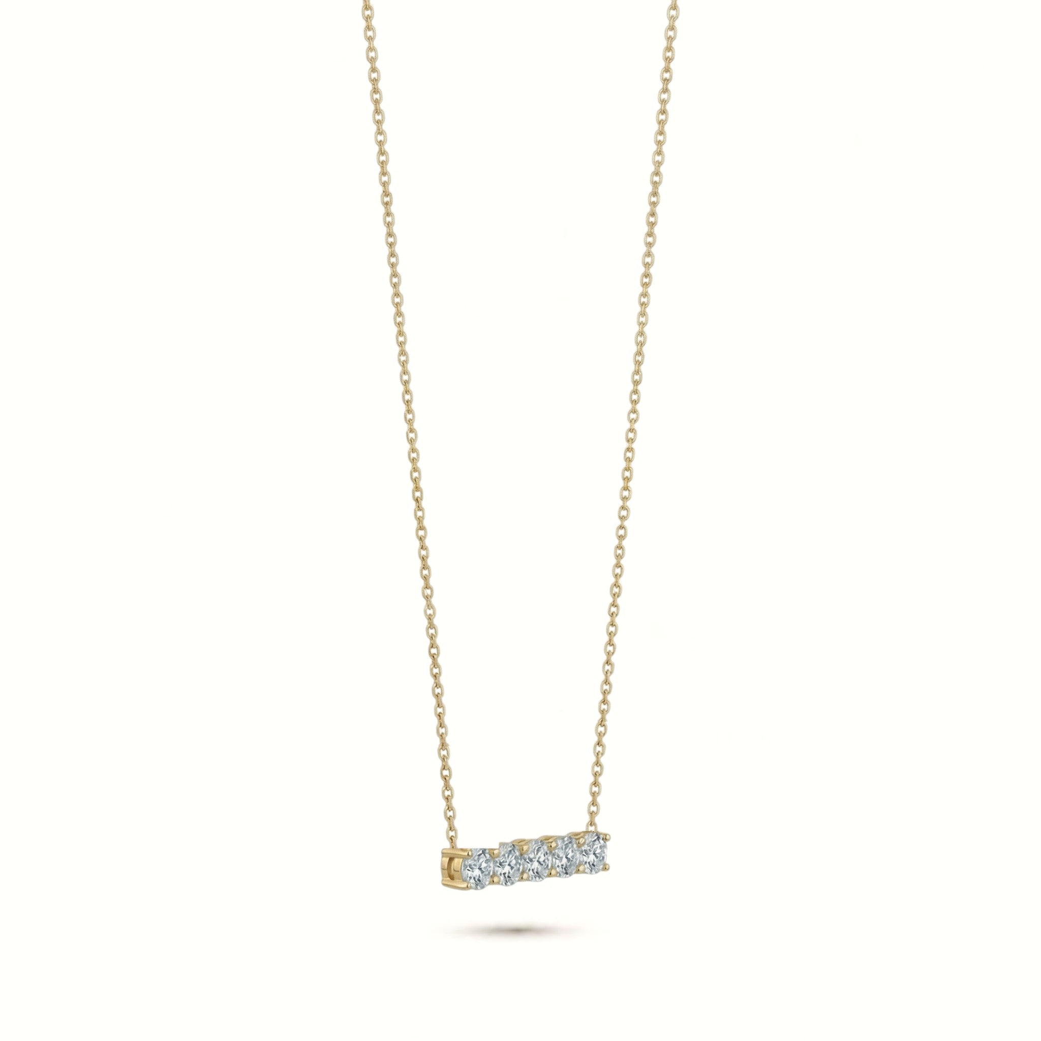 Aureline Five-Stone Diamond Bar Necklace