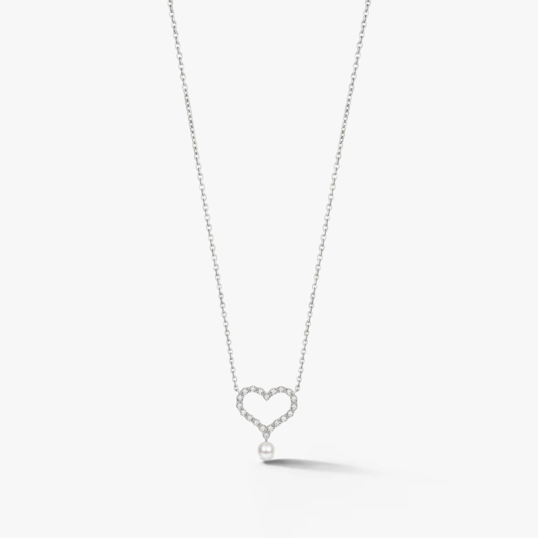 Amora Pearl Heart Necklace