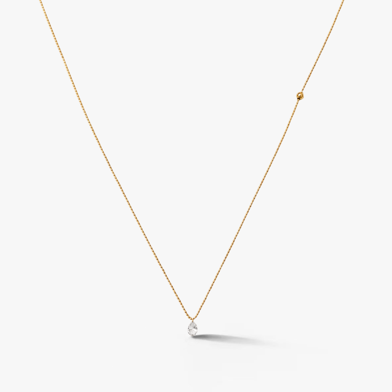 Dewdrop Grace Necklace 18k Yellow Gold 0.5 ct