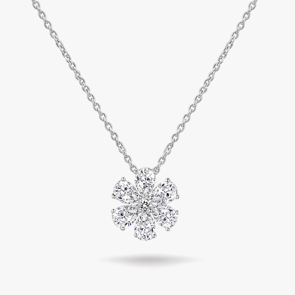 Fleur Lumière Necklace 18k White Gold