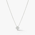 Fleuré Halo Diamond Necklace 18k White Gold