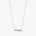 Aureline Five-Stone Diamond Bar Necklace 18k 1.5 ct