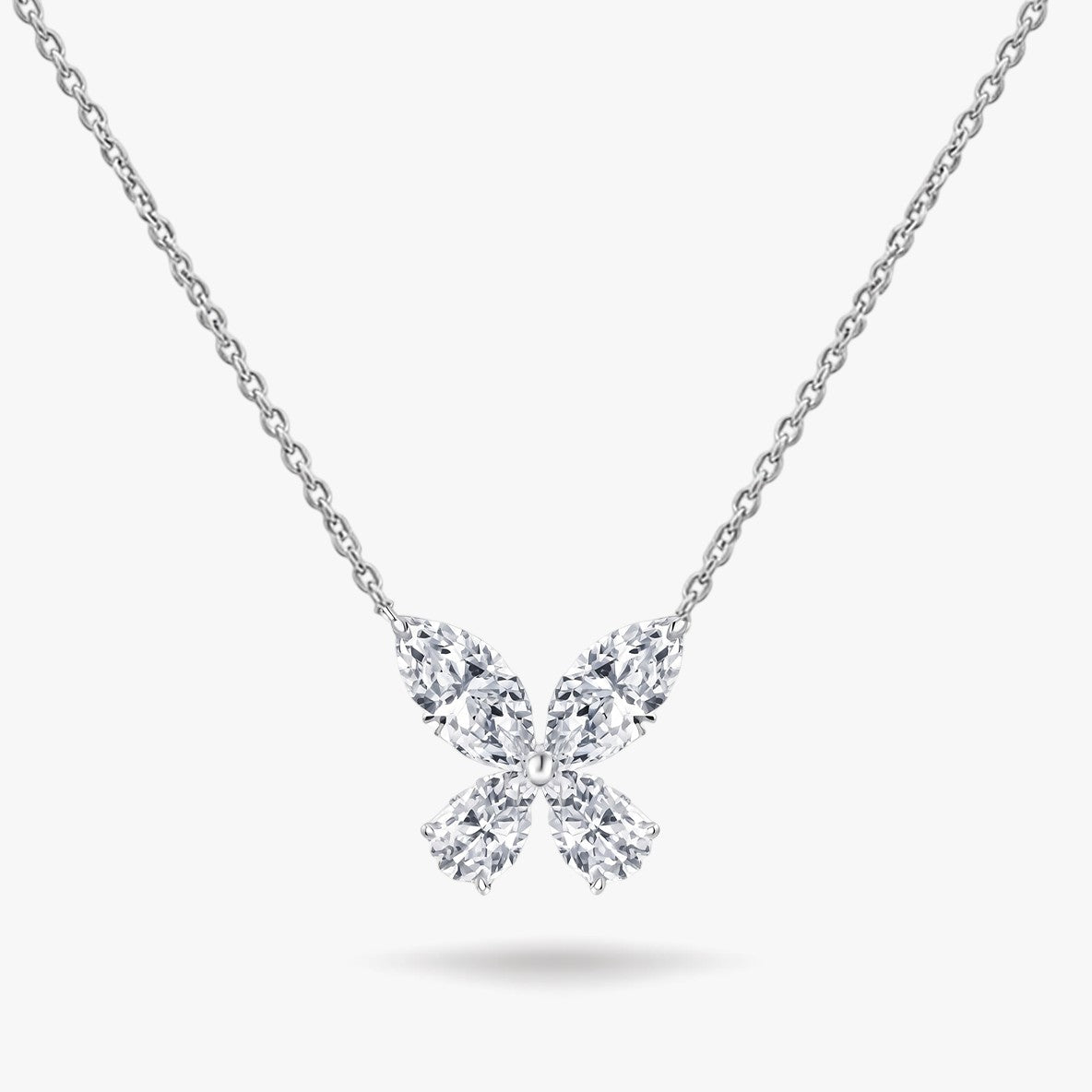 Papillon Diamond Necklace 18k White Gold
