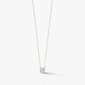 Lumière Radiant Solitaire Necklace 18k Yellow Gold 1 CT