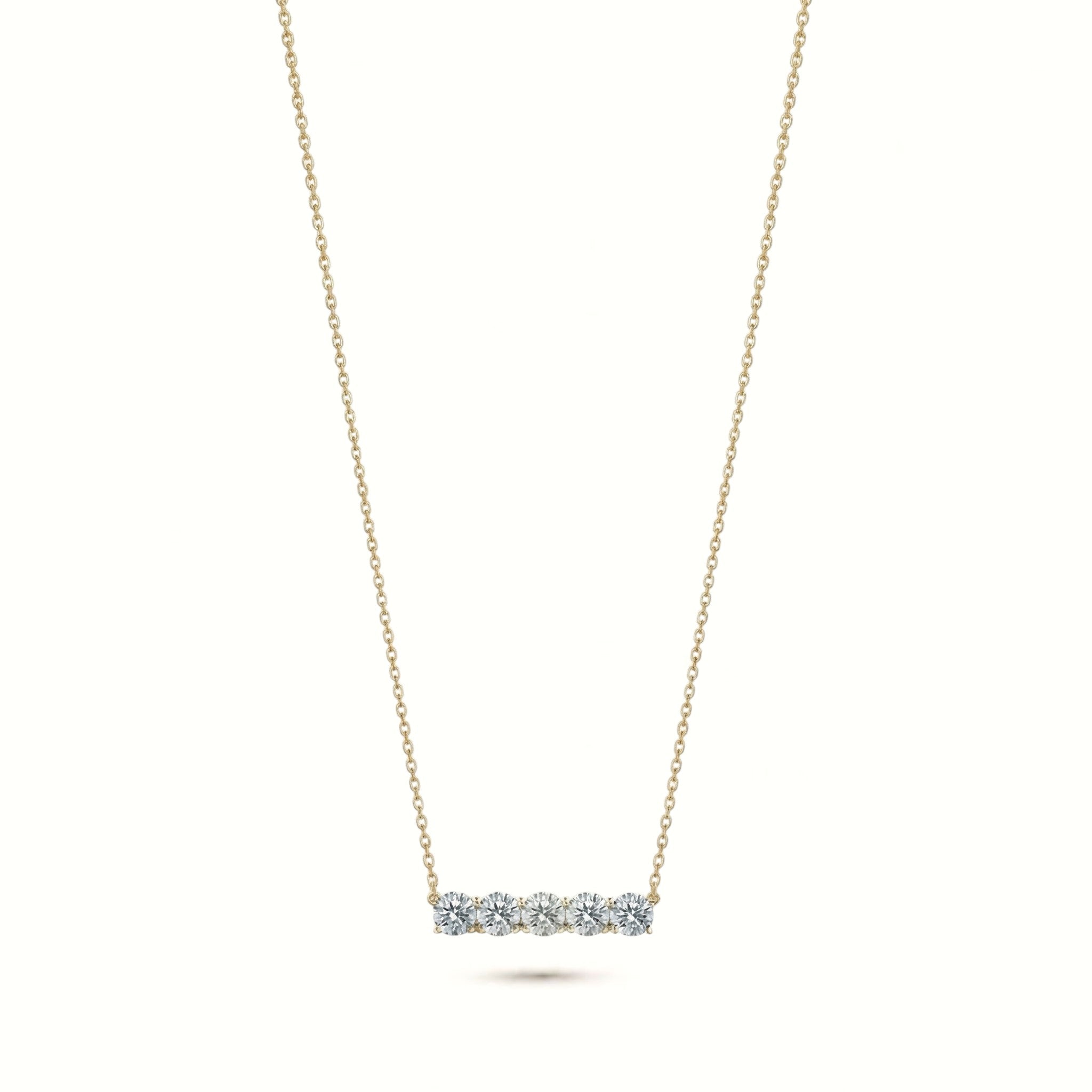 Aureline Five-Stone Diamond Bar Necklace