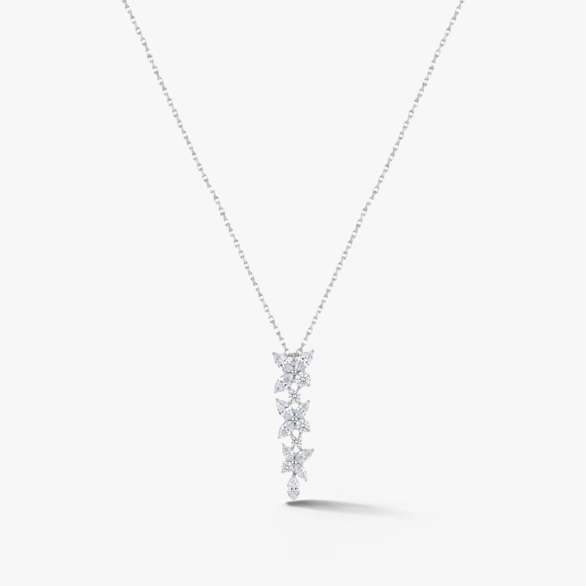 Celestia Cascade Necklace 18k White Gold