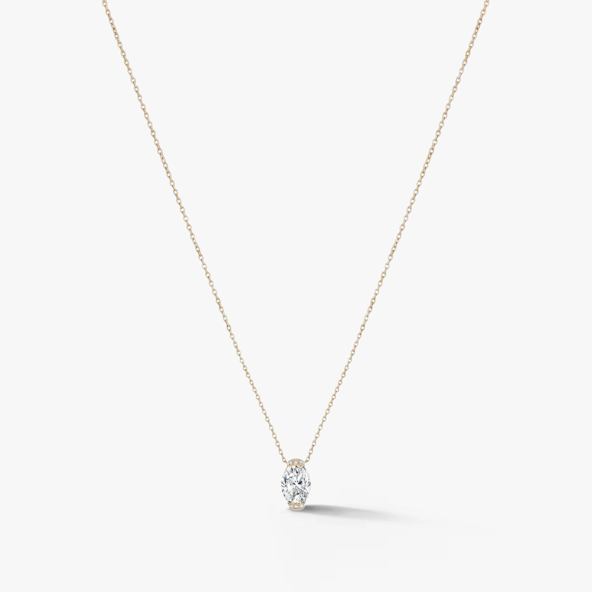 Aurielle Oval Diamond Necklace 18K Yellow Gold 1 ct