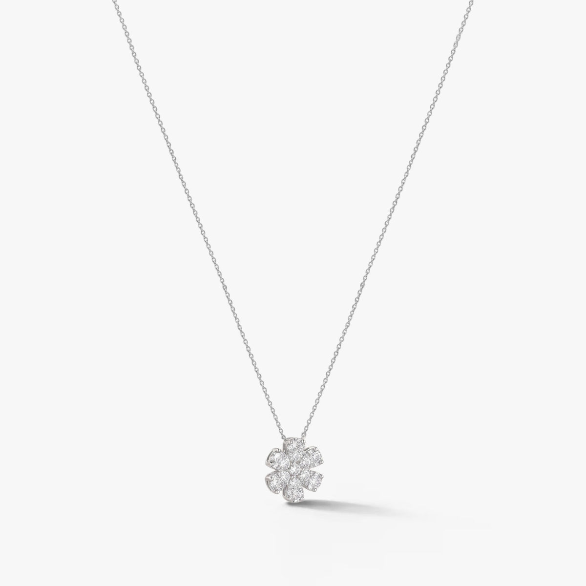 Fleur Lumière Necklace 18k White Gold