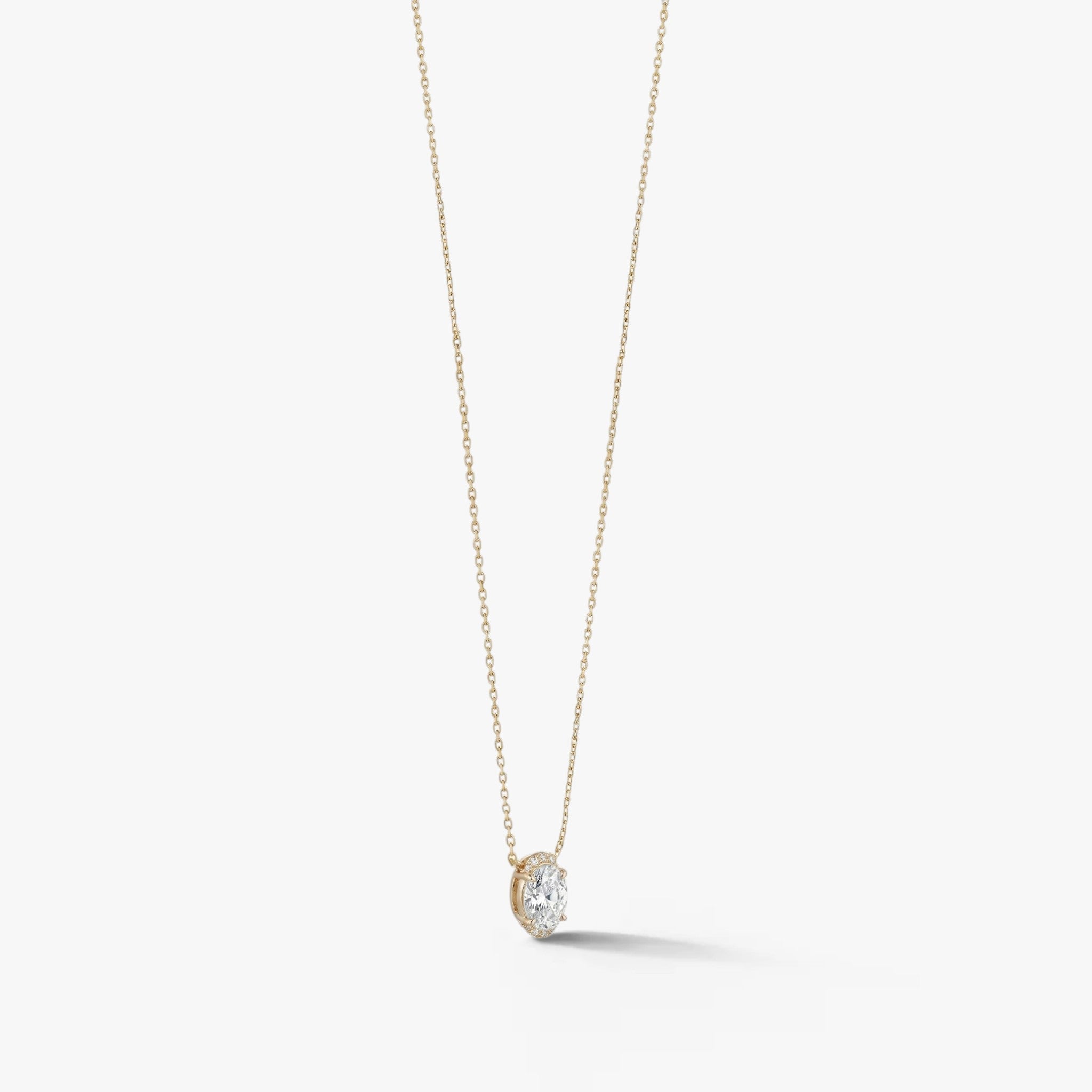 Aurielle Oval Diamond Necklace 18K Yellow Gold 1 ct