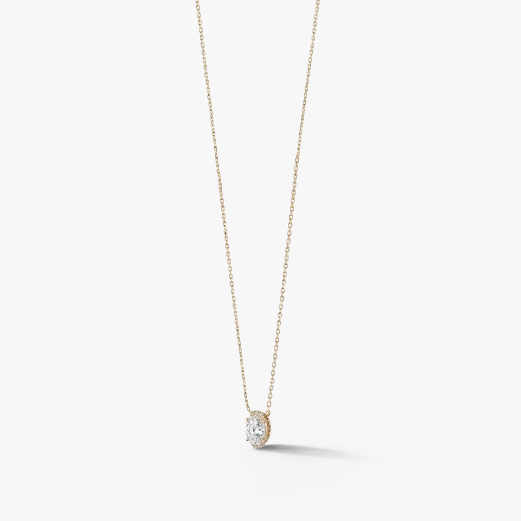 Aurielle Oval Diamond Necklace 18K Yellow Gold 1 ct