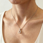Lumière Teardrop Necklace 18k White Gold