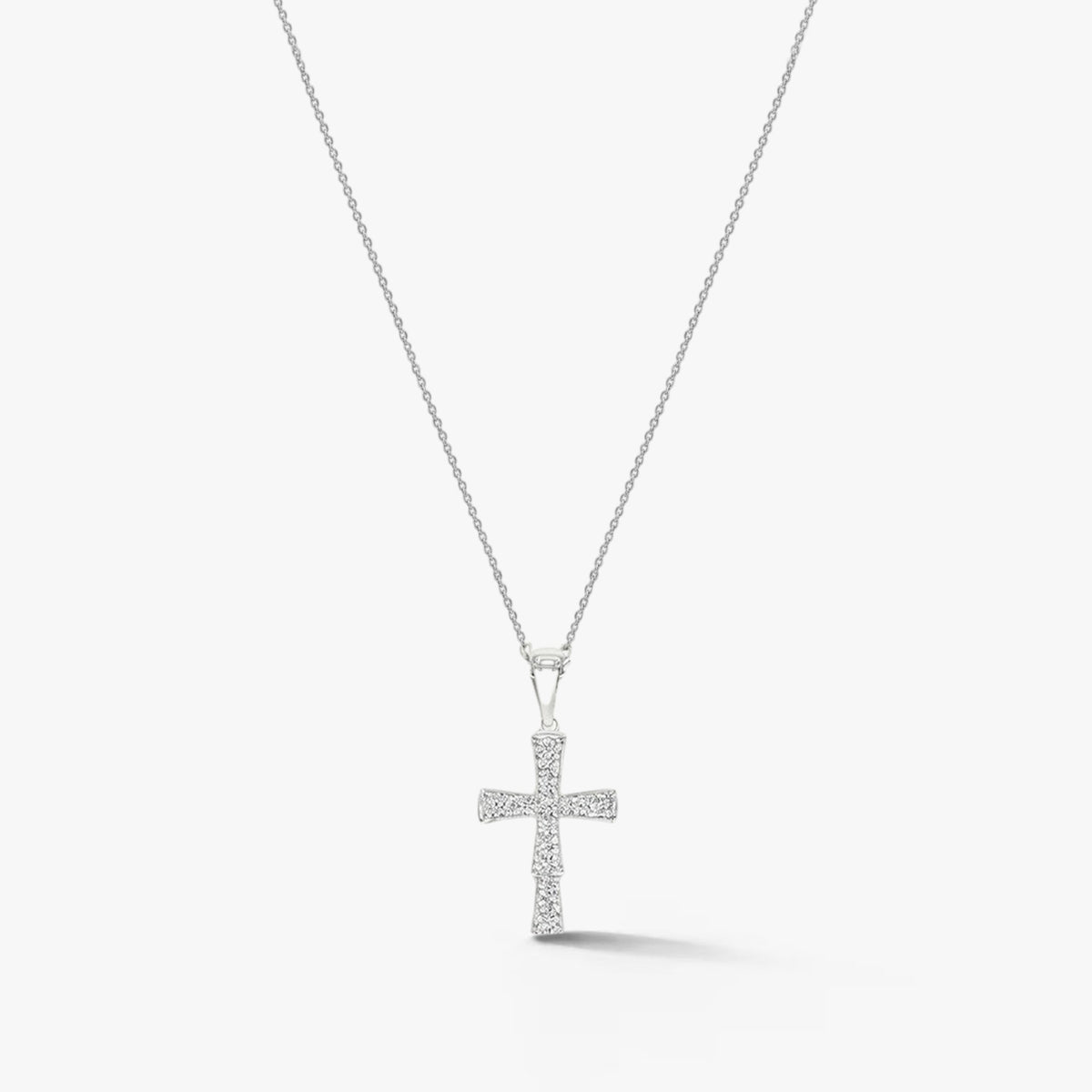 Eternal Cross Diamond Pendant 18k White Gold