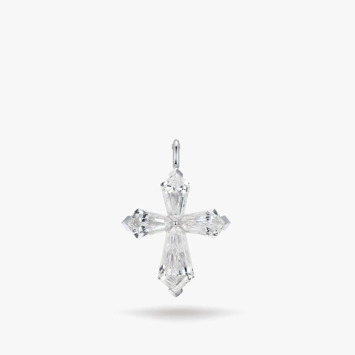 Étoile Kite Cross Pendant 18k White Gold