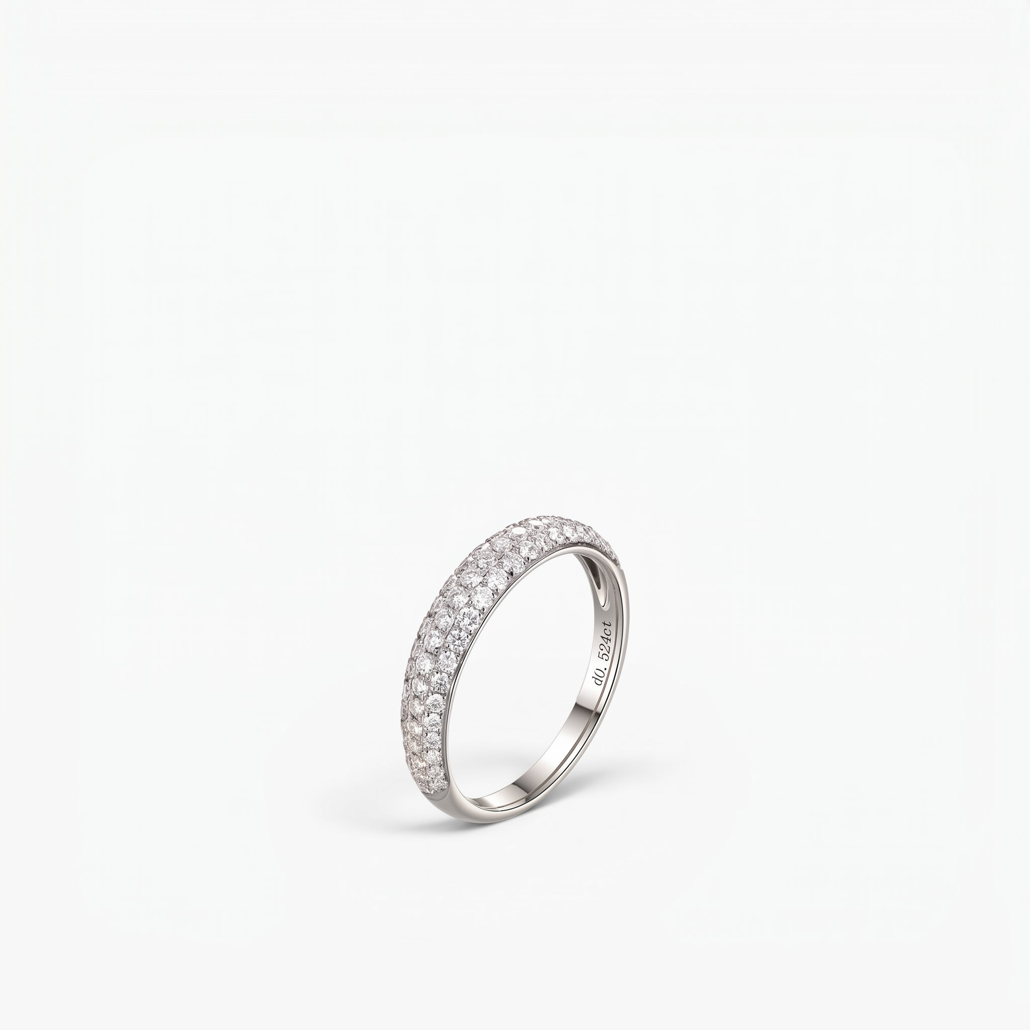 Lumière Pavé Band 14k White Gold