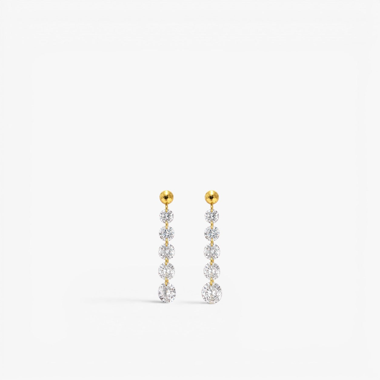 Cascade Lumière Drop Earrings 18k Yellow Gold