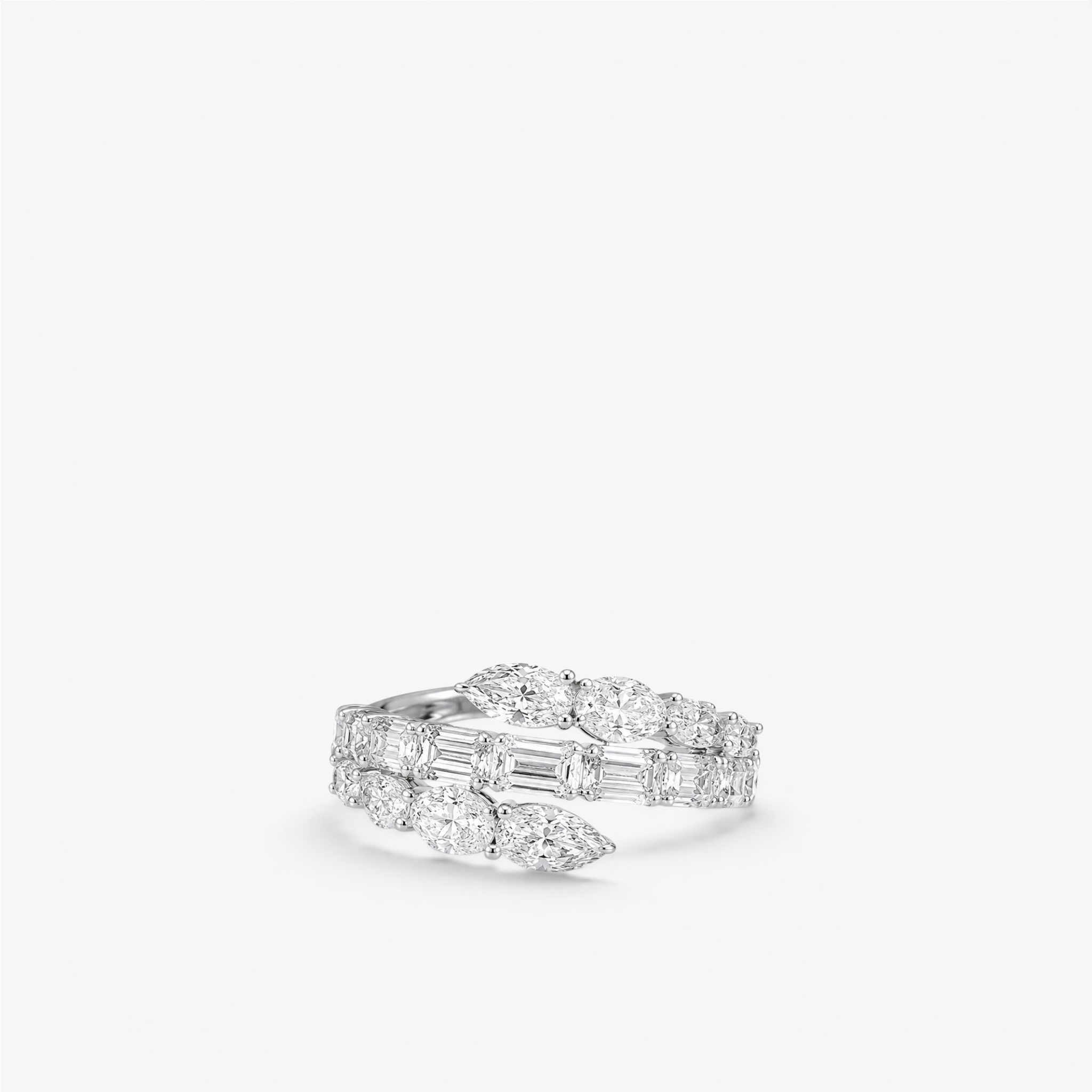 Serpentina Diamond Ring 14k White Gold