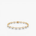 Ellipse Asscher Bracelet 14k Yellow Gold