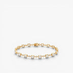Ellipse Asscher Bracelet 14k Yellow Gold