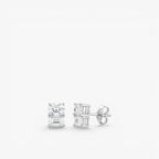 Ellipse Duo Stud Earrings 14k White Gold