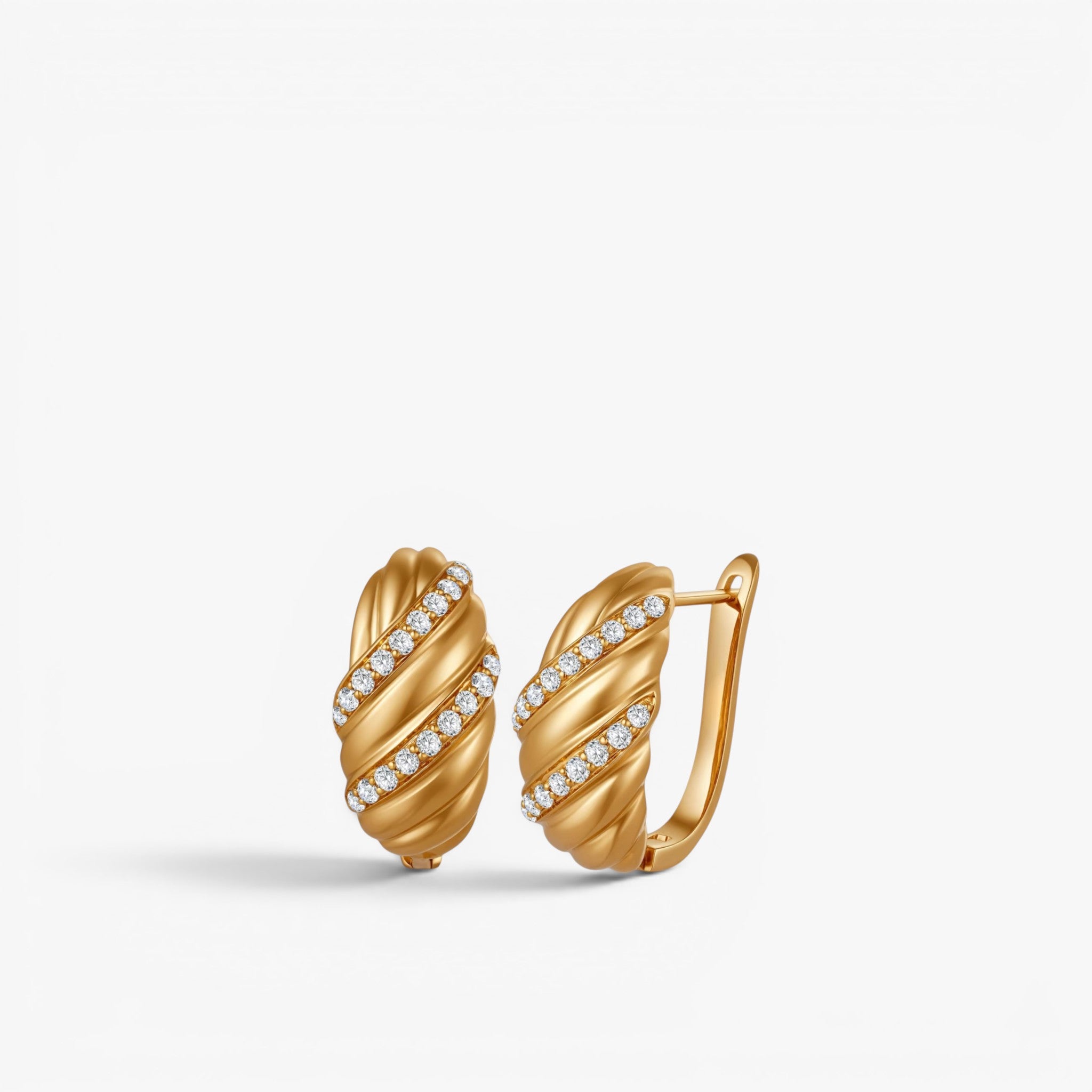 Aurielle Twist Hoops 14k Yellow Gold