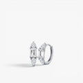 Trielle Hoop Earrings 14K White Gold