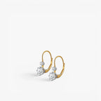 Celestia Duo Drop Hoops 18k Yellow gold