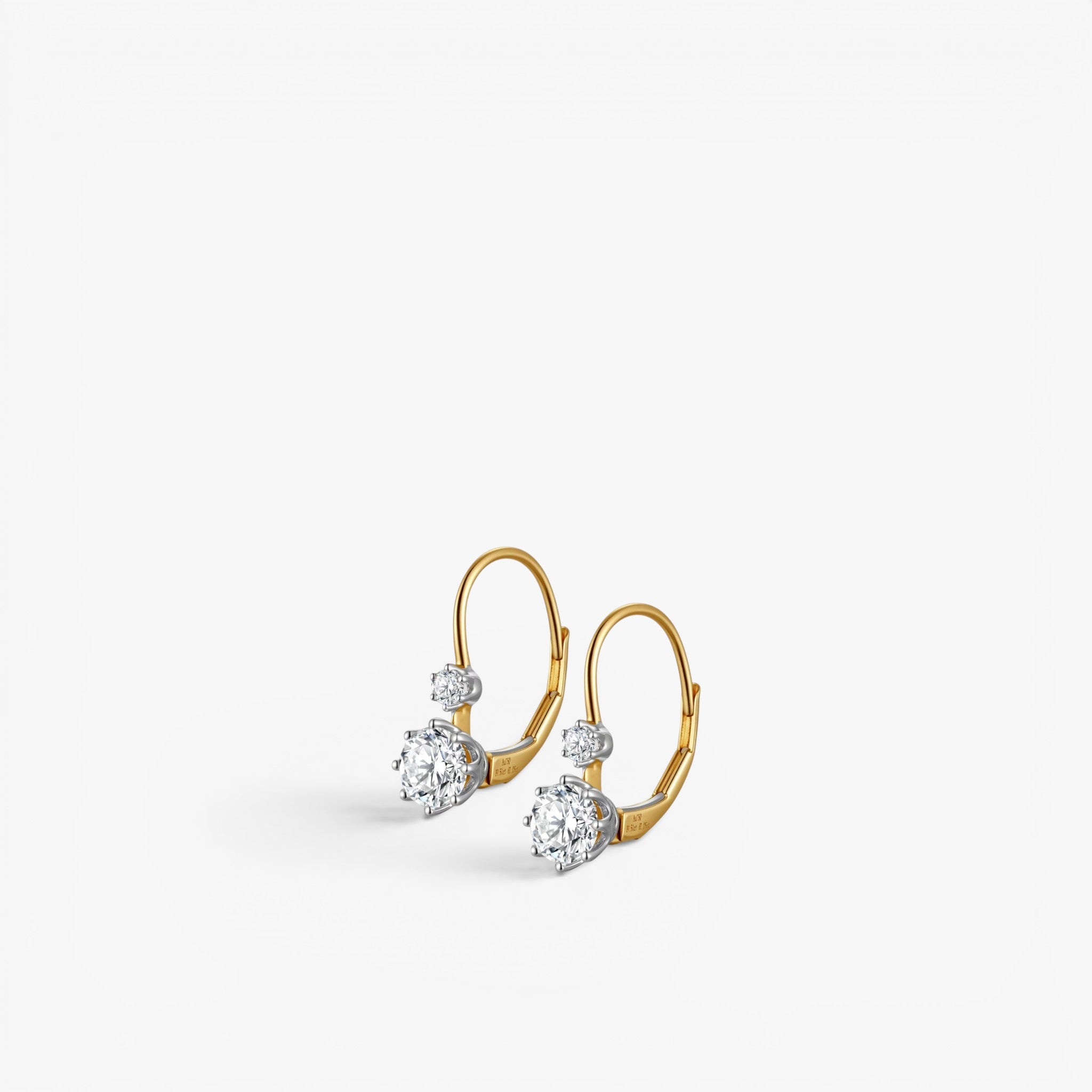 Celestia Duo Drop Hoops 18k Yellow gold