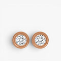 Liora Bezel Diamond Stud Earrings 18k Yellow Gold 0.5 ct
