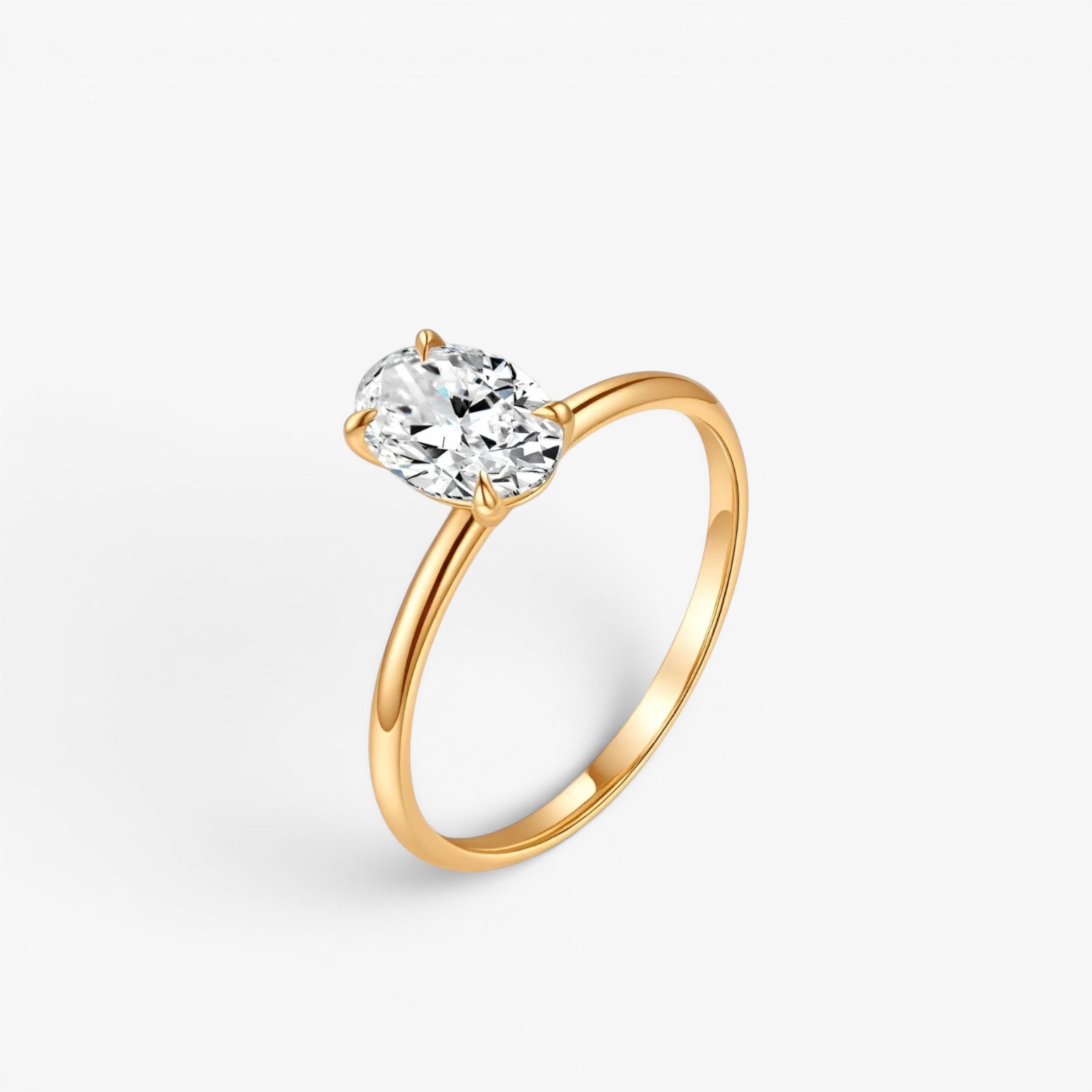 Aurelia Oval Ring 18k Yellow Gold 1 ct