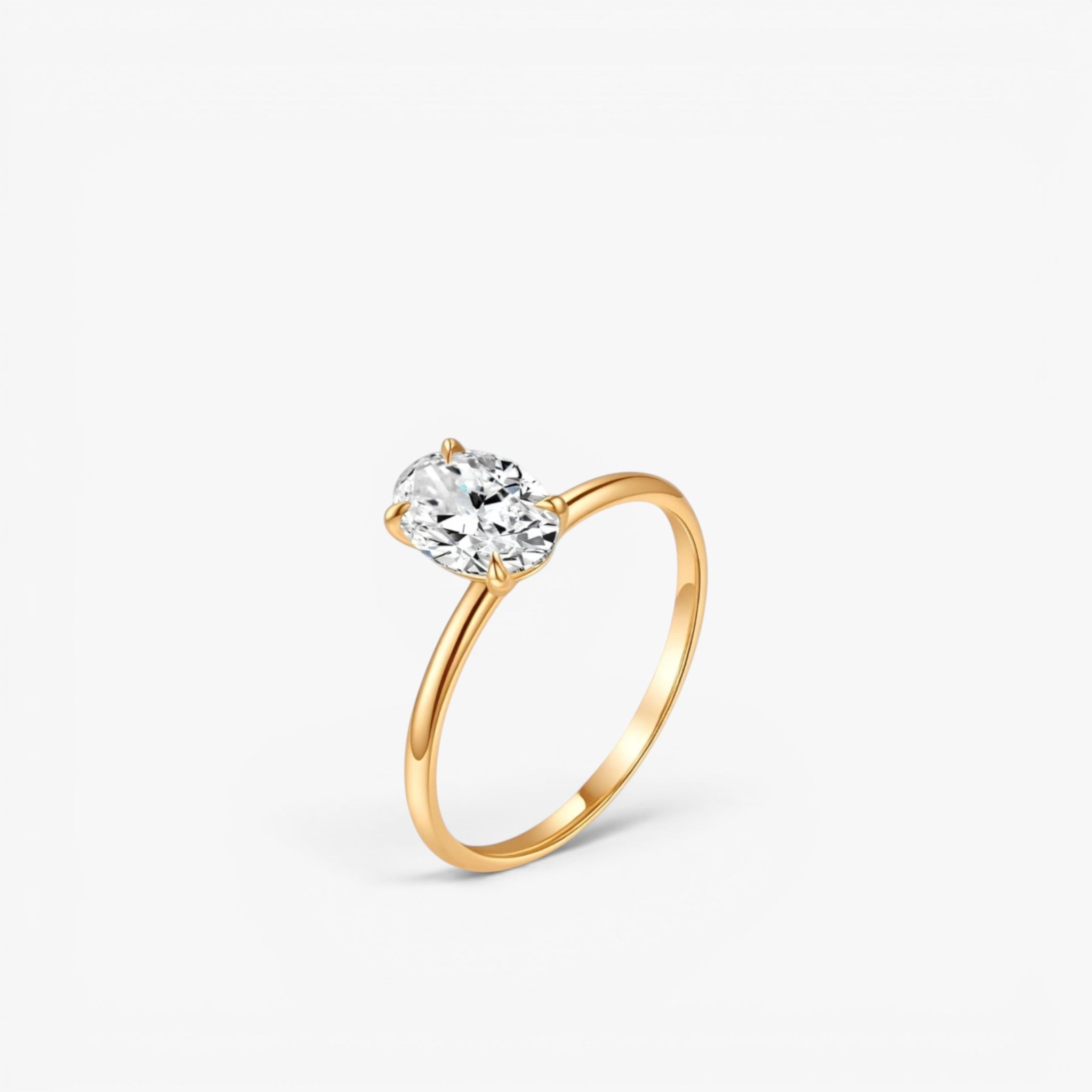 Aurelia Oval Ring 18k Yellow Gold 1 ct