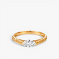 Astra Marquise Diamond Ring 14k Yellow Gold 0.3 ct